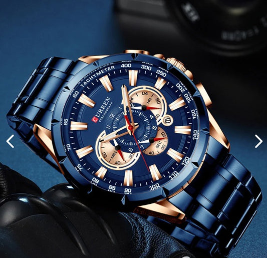 RELOJ CURREN AZUL