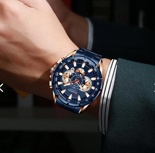 RELOJ CURREN AZUL